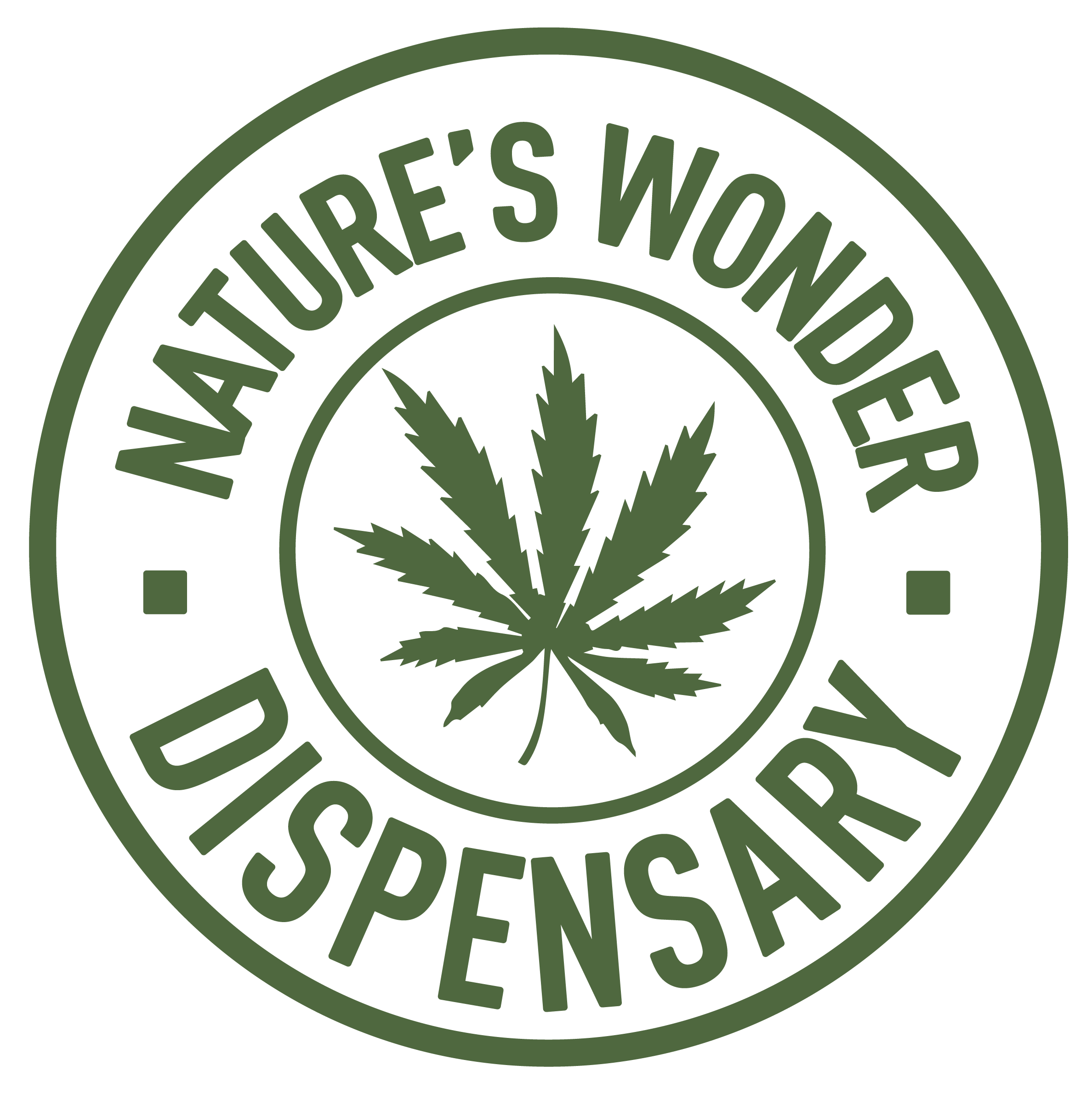 nature's wonder cannabis dispensary logo